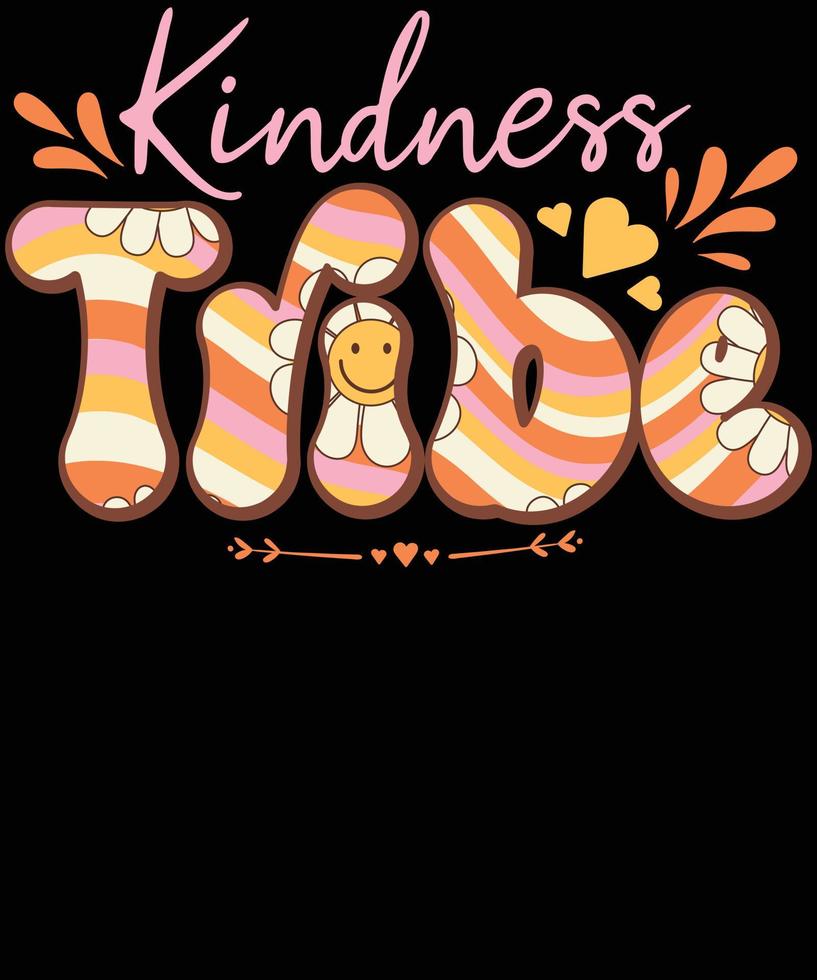 kindness tribe inspirational quote shirt design vector