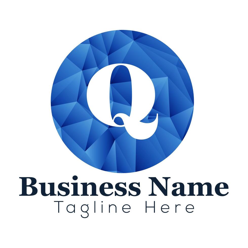 Abstract Q letter modern initial lettermarks logo design vector