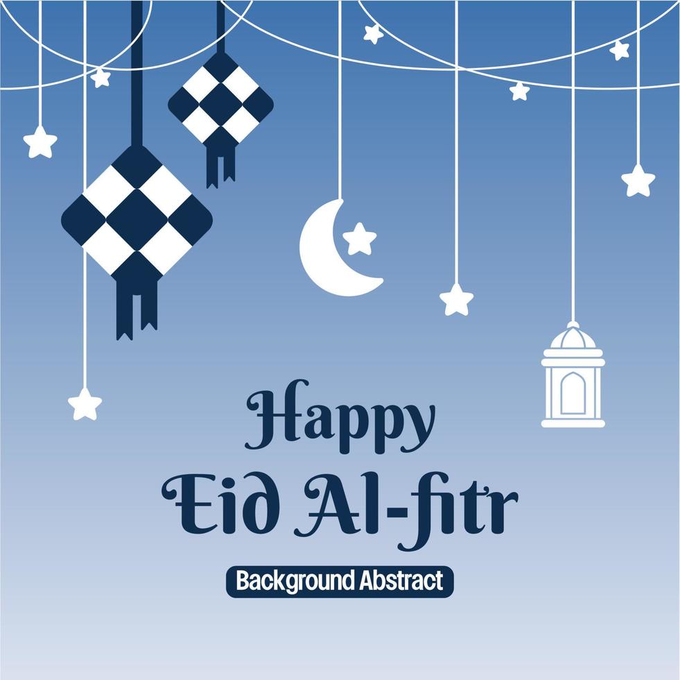 editable eid sale poster template. with diamond ornaments, moon, stars and lanterns. Design for social media and web. Islamic vector illustration