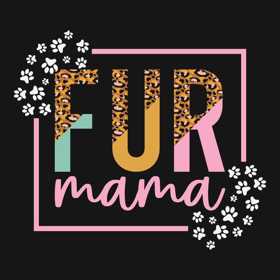 Leopard Cat Mama Vector T-shirt