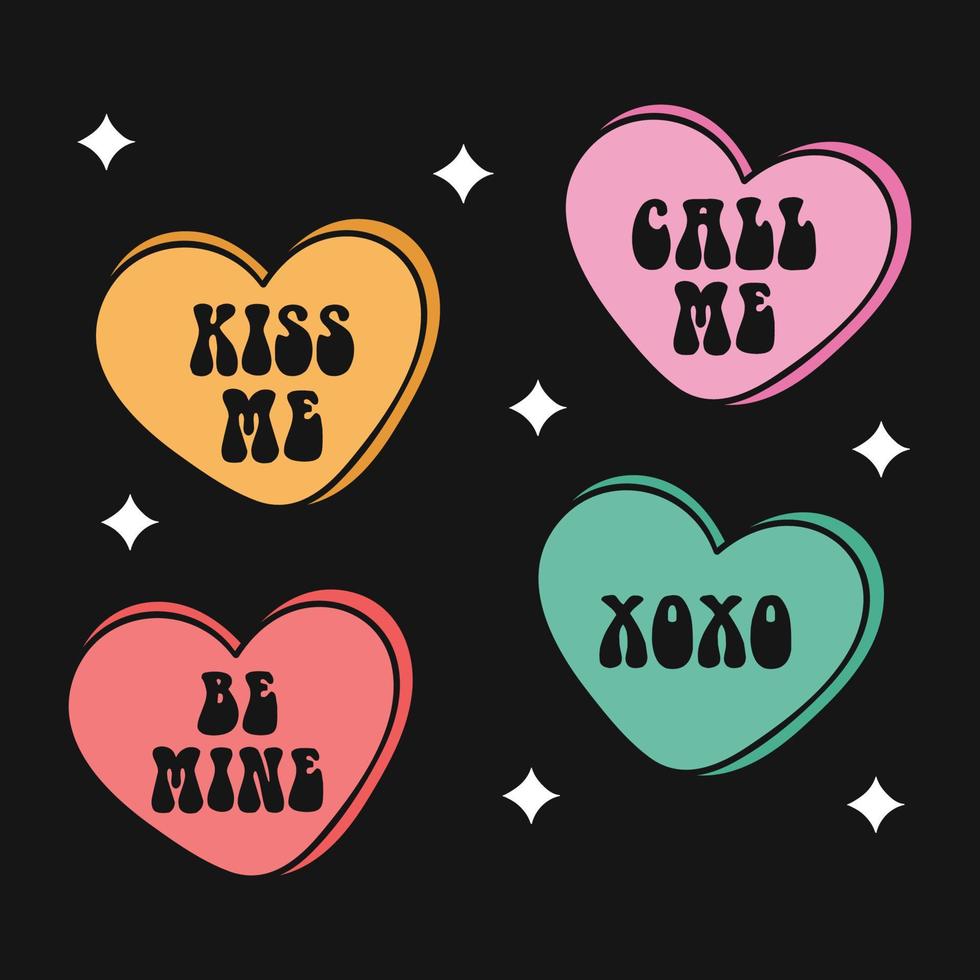 Valentine's Day Retro Vector T-Shirt Design