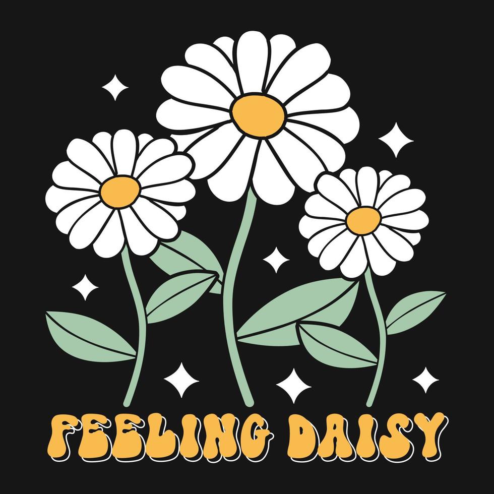 Daisy Flower Vector T-shirt Design