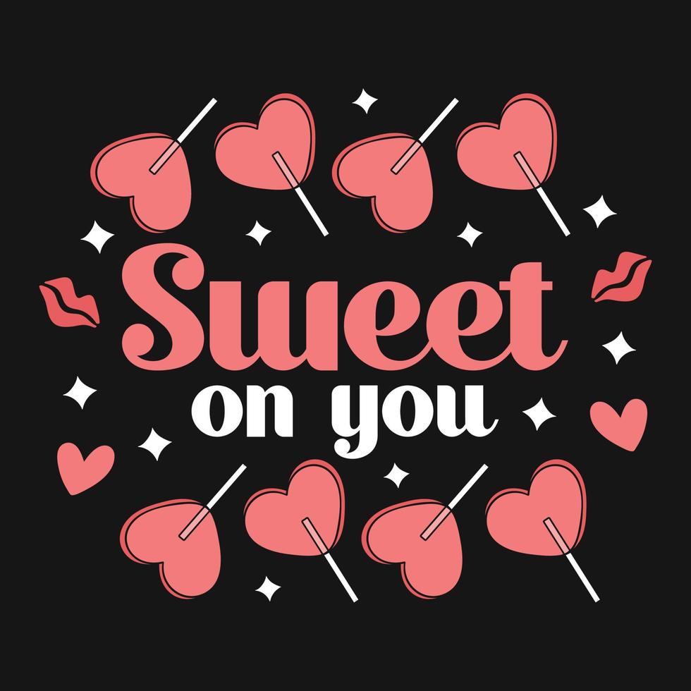 Valentine's Day Retro Vector T-Shirt Design