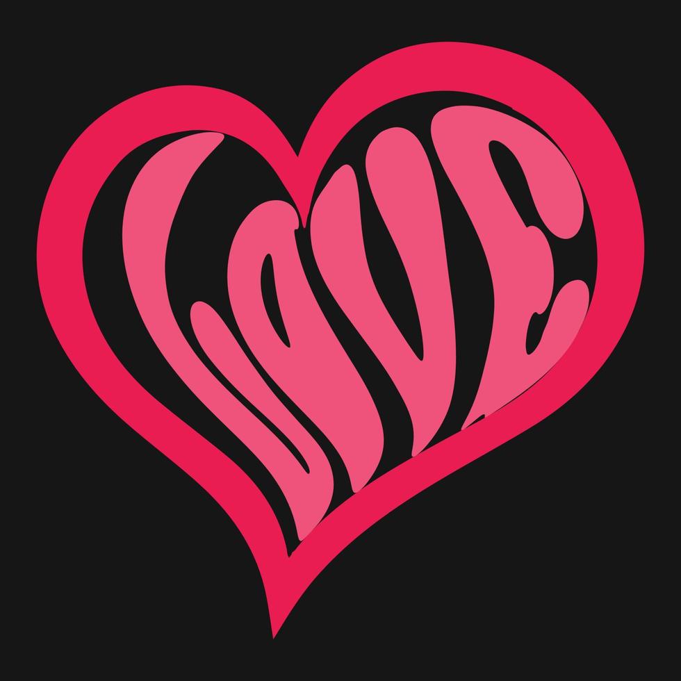 Valentine's Day Retro Vector T-Shirt Design