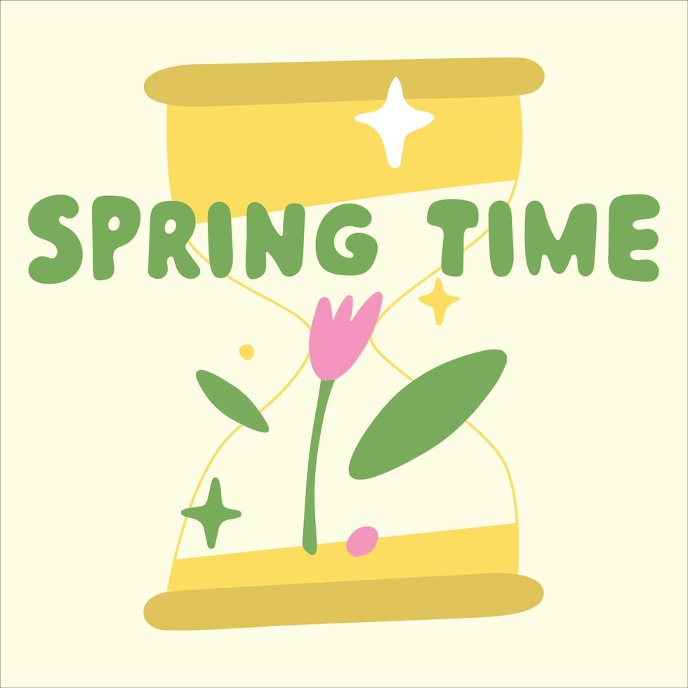 Springtime Vector Clipart Illistration for Greeting Cards