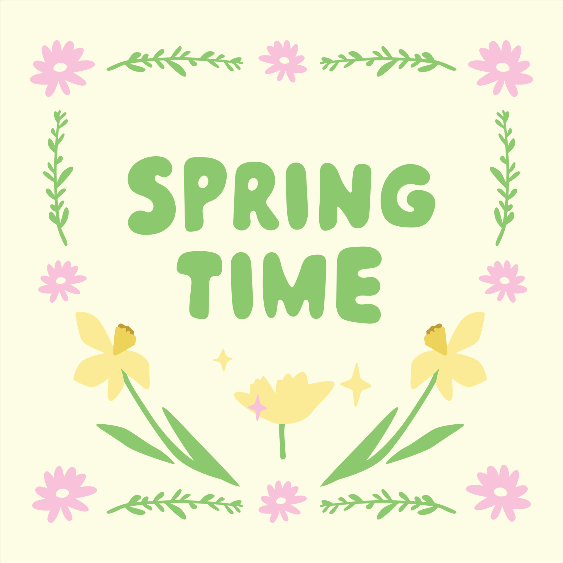 Springtime Vector Clipart Illistration for Greeting Cards 22163490 ...