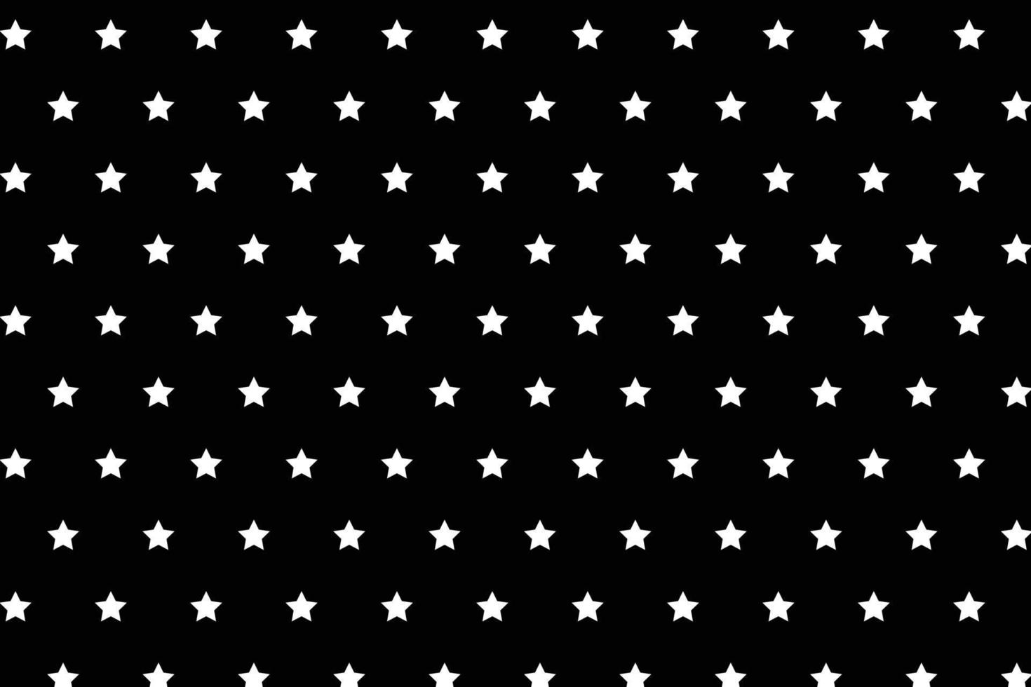 abstract seamless geometric white star pattern with black background. vector