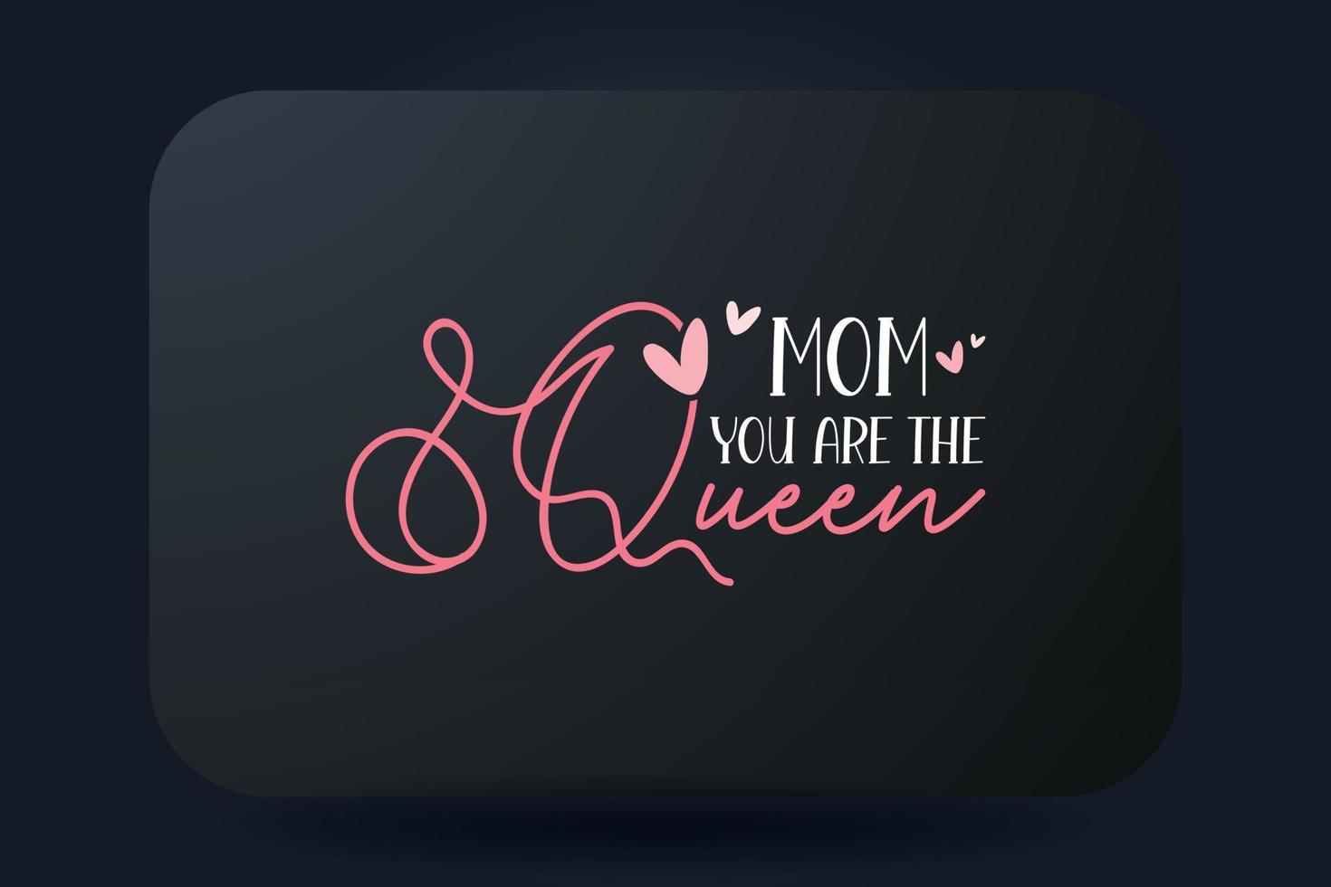 Mothers day t-shirt typography design Mom you are the queen vector