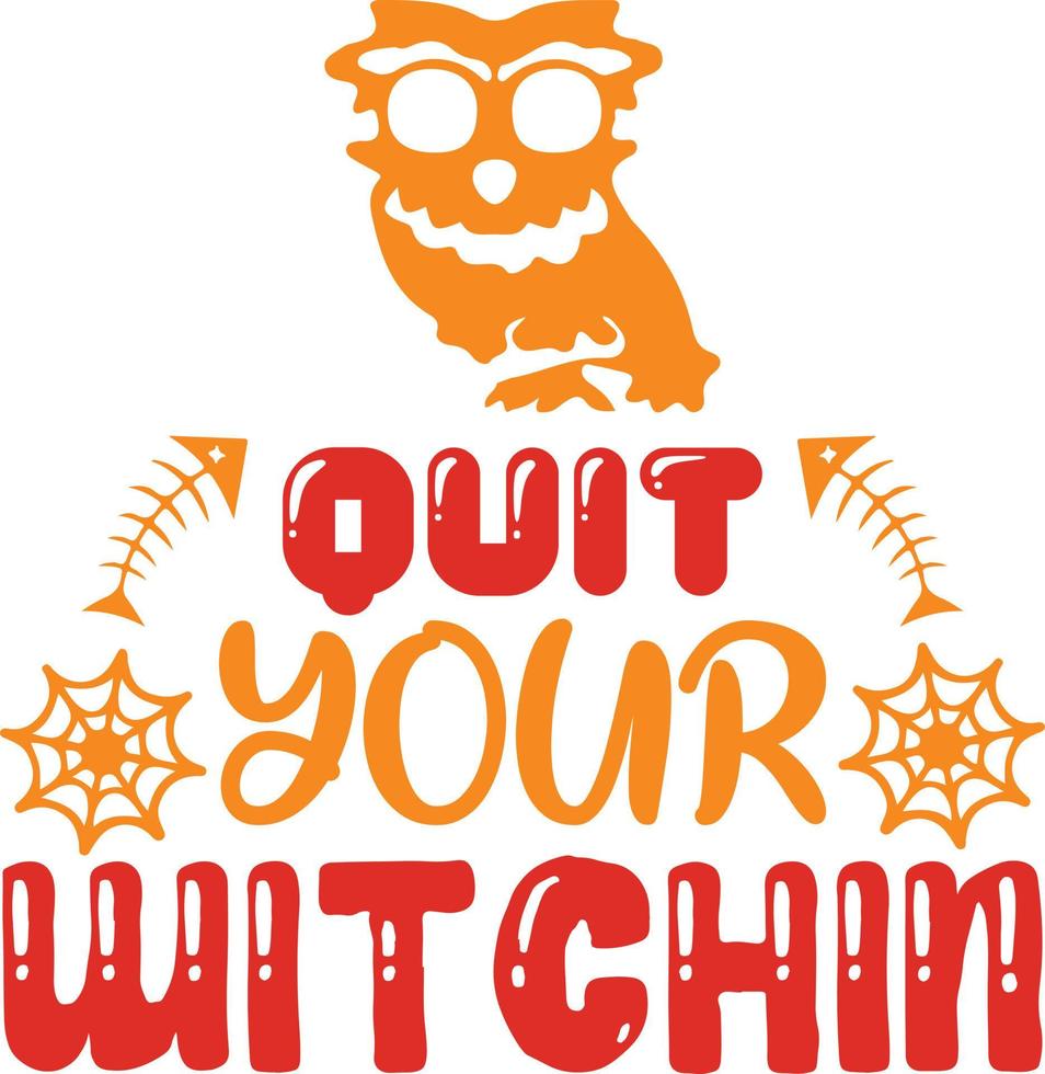Halloween Typography Design vector