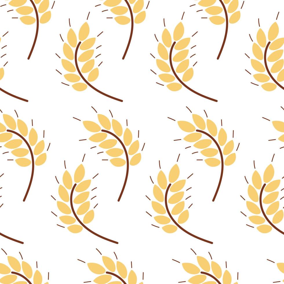 Seamless pattern with wheat ears vector illustration