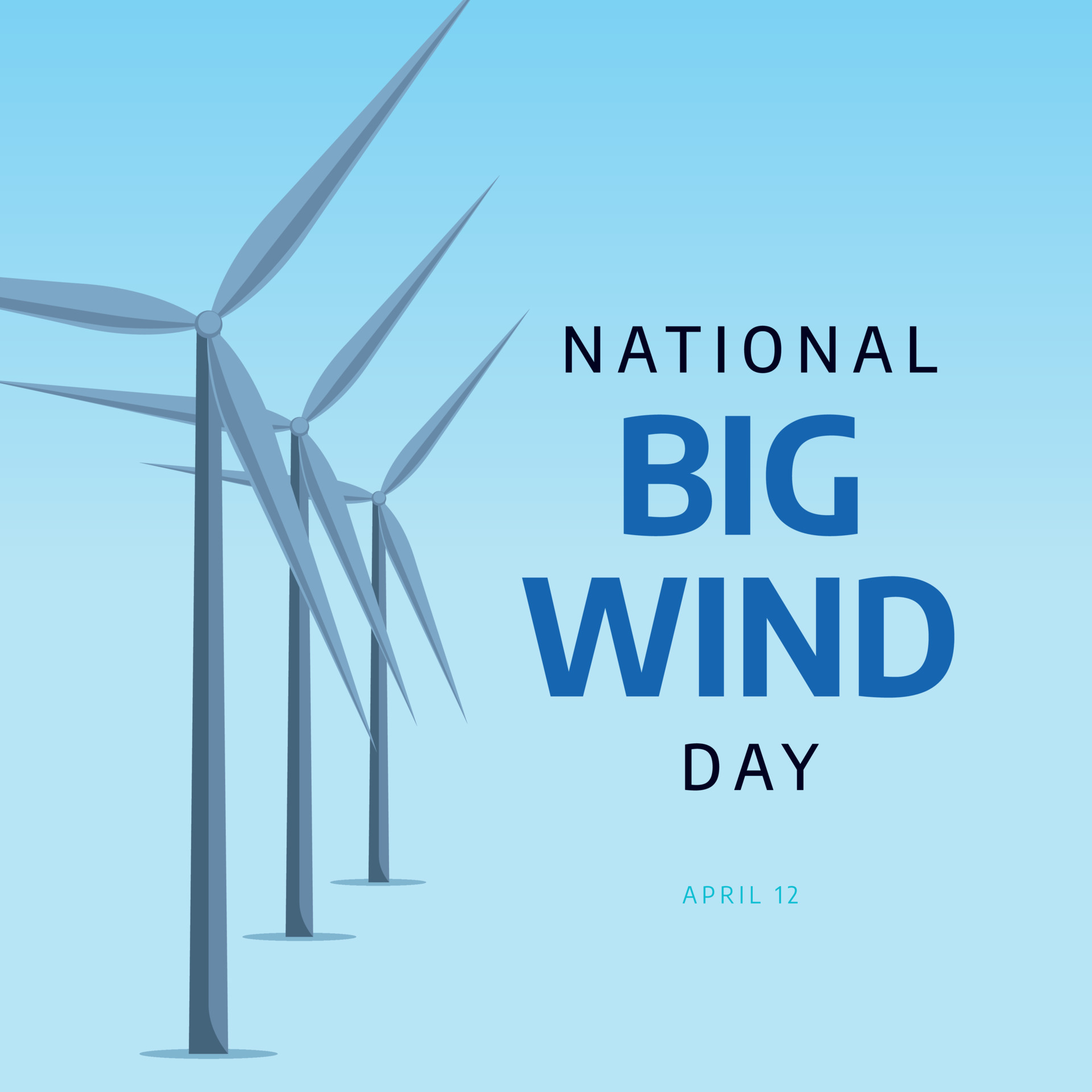 National Big Wind Day Big Wind Day Vector Illustration With Wind Mill national-big-wind-day-big-wind-day-vector-illustration-with-wind-mill