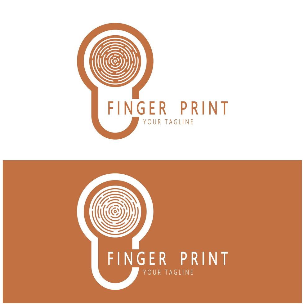 simple flat fingerprint logo,for security,identification,badge,emblem,business card,digital,vector photo