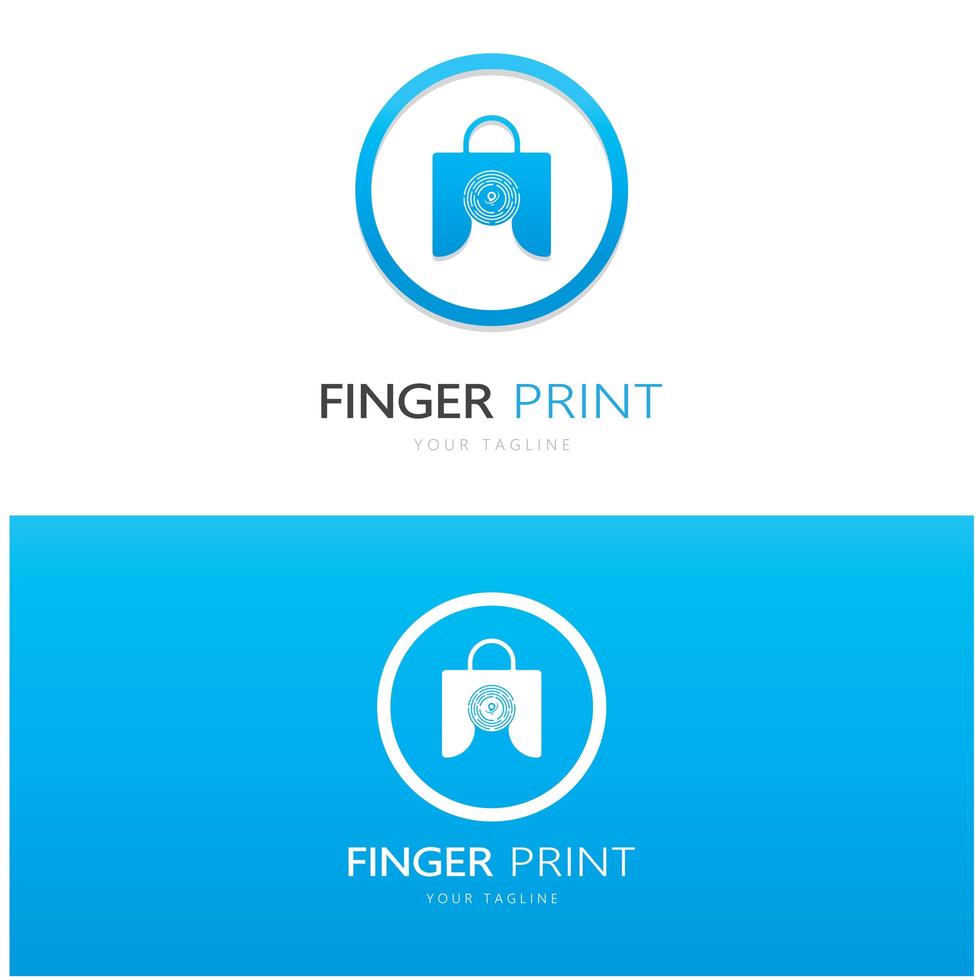 simple flat fingerprint logo,for security,identification,badge,emblem,business card,digital,vector photo