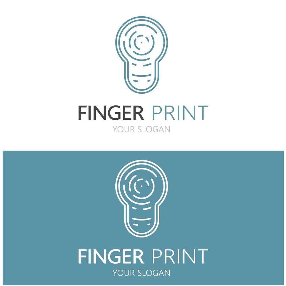 simple flat fingerprint logo,for security,identification,badge,emblem,business card,digital,vector photo