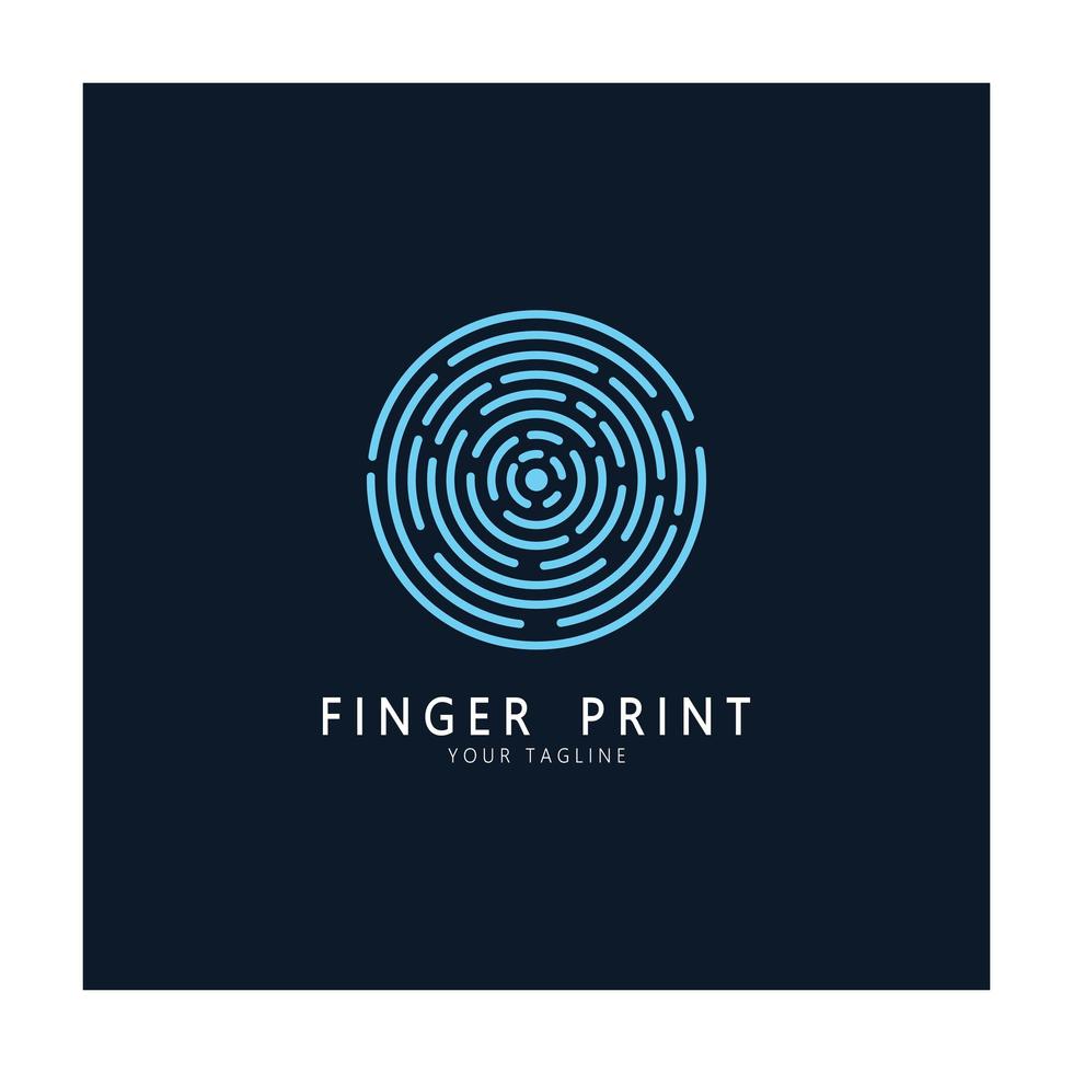 simple flat fingerprint logo,for security,identification,badge,emblem,business card,digital,vector photo