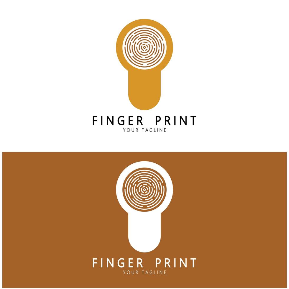 simple flat fingerprint logo,for security,identification,badge,emblem,business card,digital,vector photo