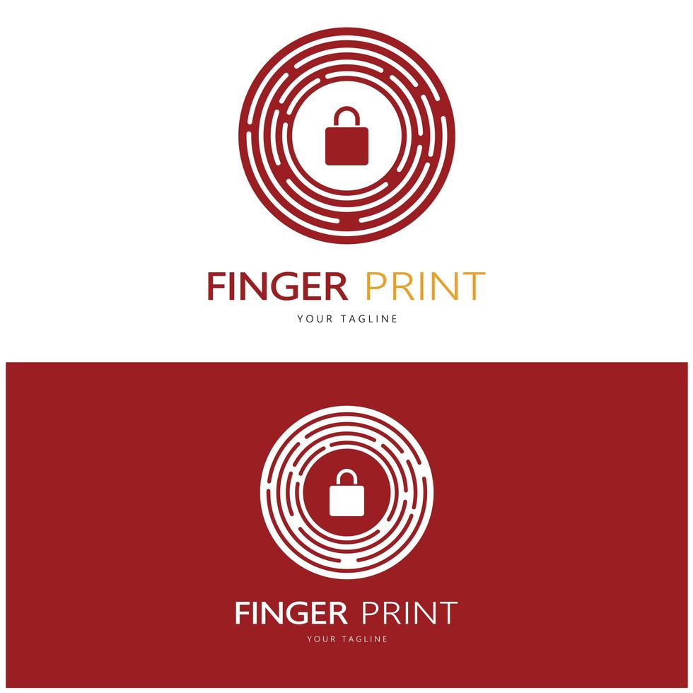 simple flat fingerprint logo,for security,identification,badge,emblem,business card,digital,vector photo