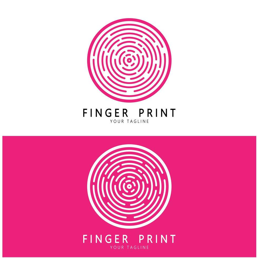 simple flat fingerprint logo,for security,identification,badge,emblem,business card,digital,vector photo