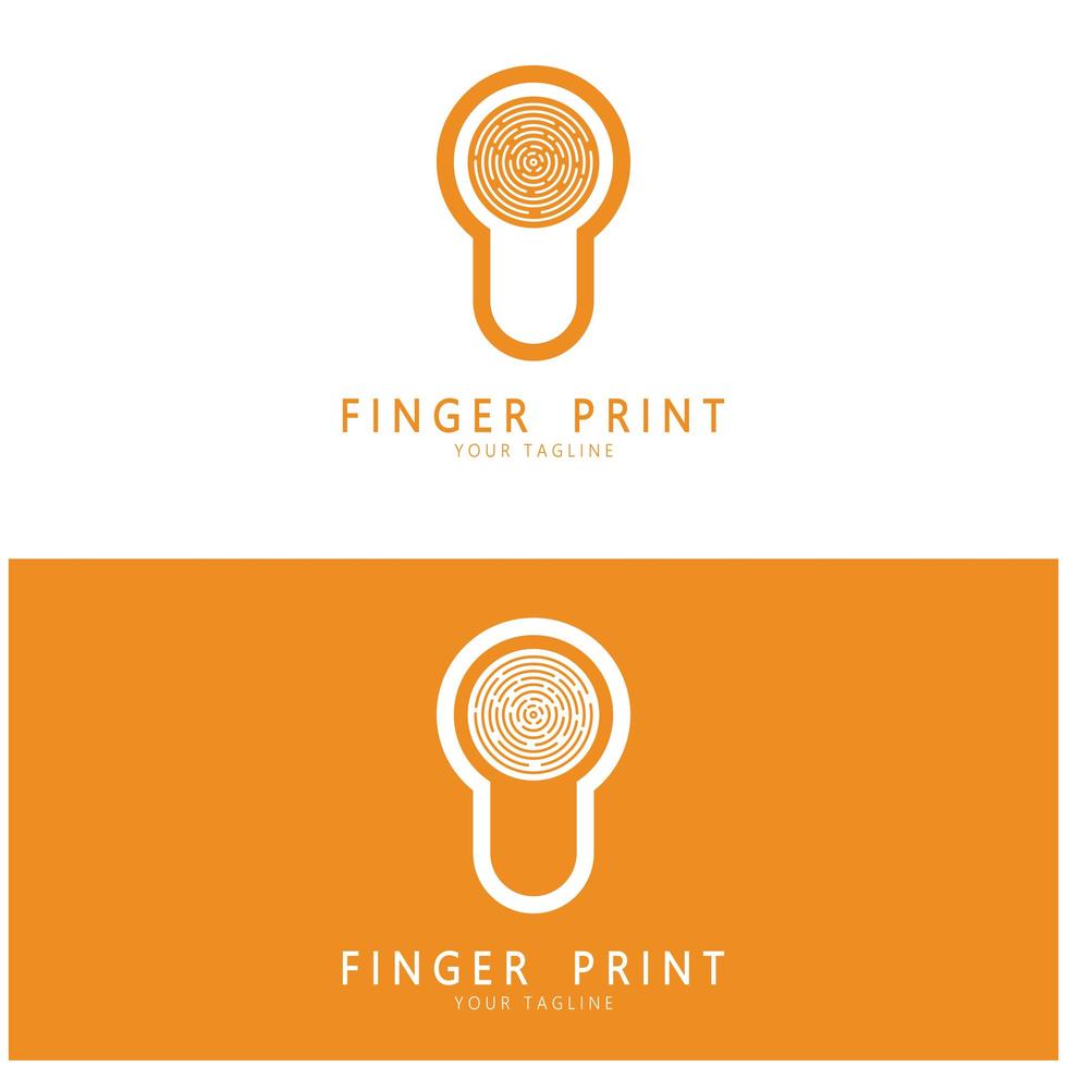 simple flat fingerprint logo,for security,identification,badge,emblem,business card,digital,vector photo