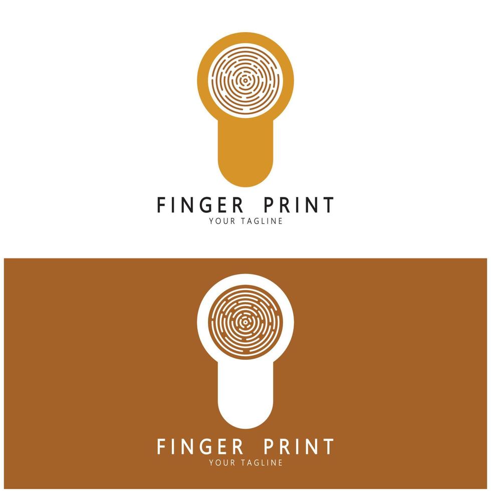 simple flat fingerprint logo,for security,identification,badge,emblem,business card,digital,vector vector