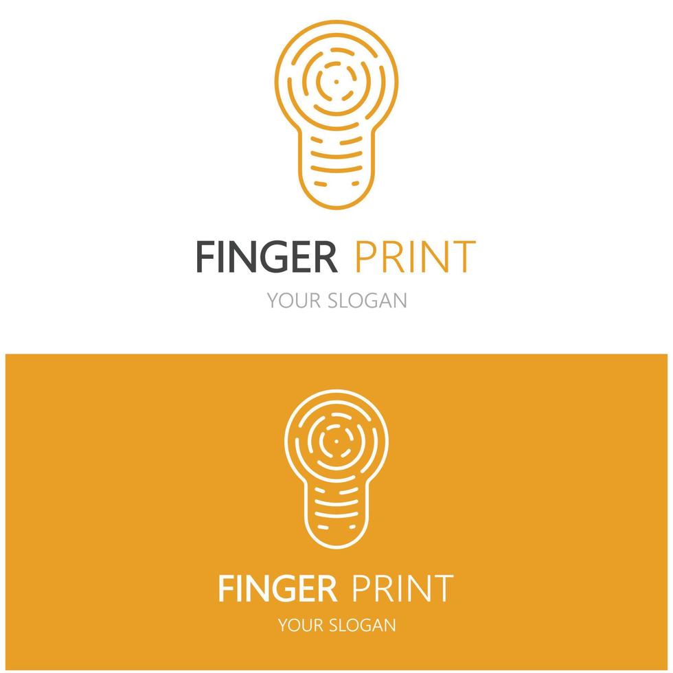 simple flat fingerprint logo,for security,identification,badge,emblem,business card,digital,vector vector