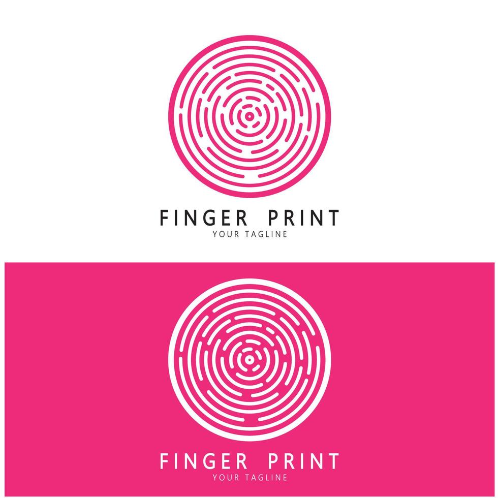 simple flat fingerprint logo,for security,identification,badge,emblem,business card,digital,vector vector