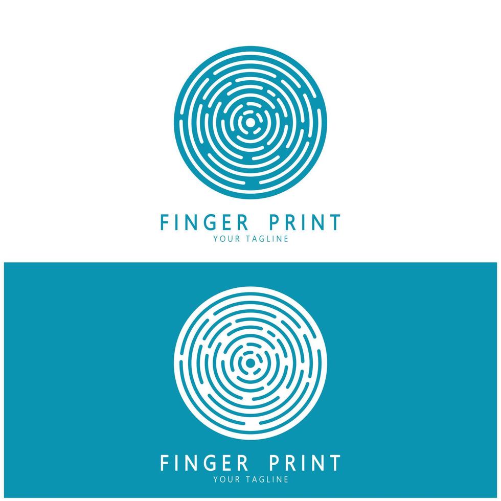 simple flat fingerprint logo,for security,identification,badge,emblem,business card,digital,vector vector