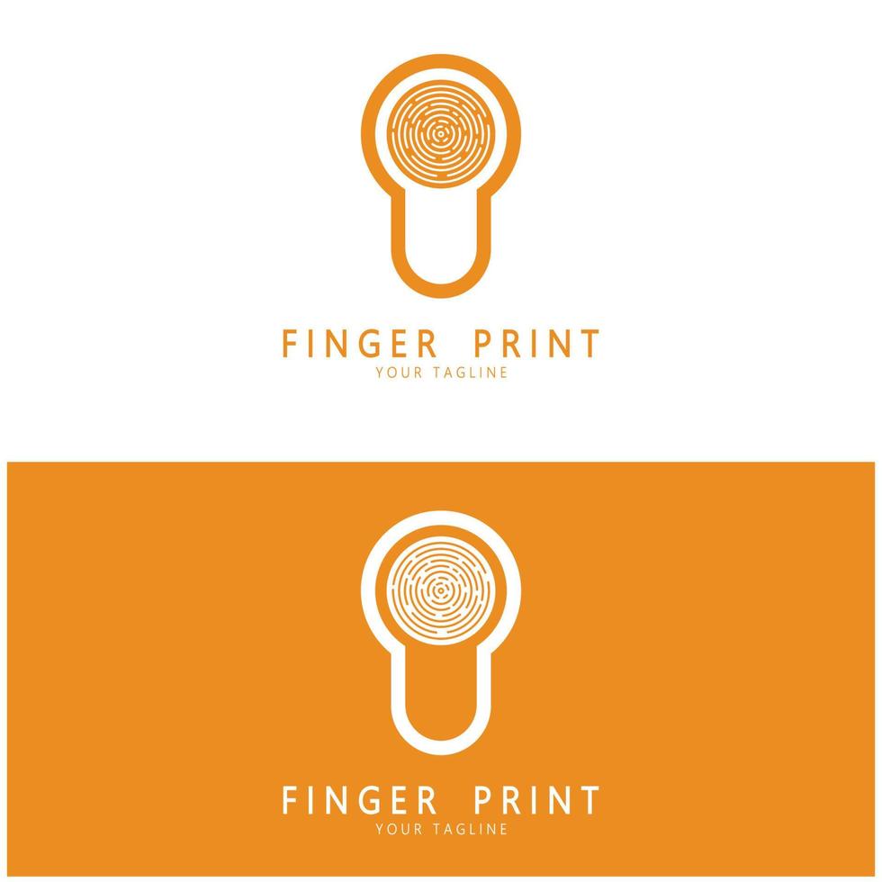 simple flat fingerprint logo,for security,identification,badge,emblem,business card,digital,vector vector