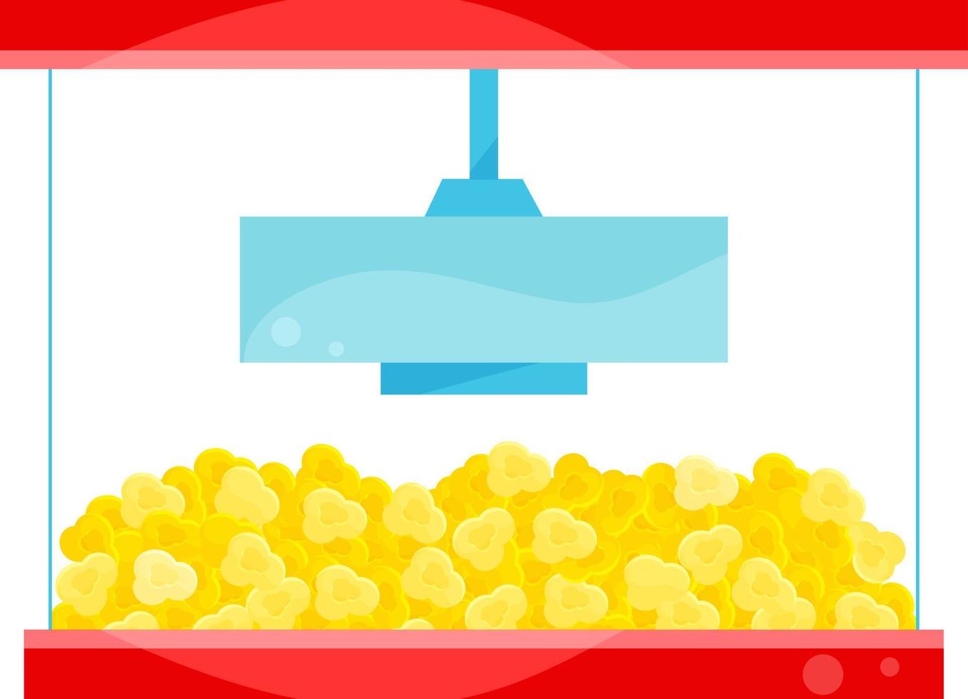 bright vector illustration of a popcorn maker, snack, street food, popcorn machine