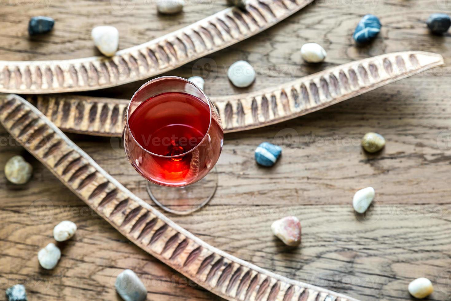 Glass of rose wine photo