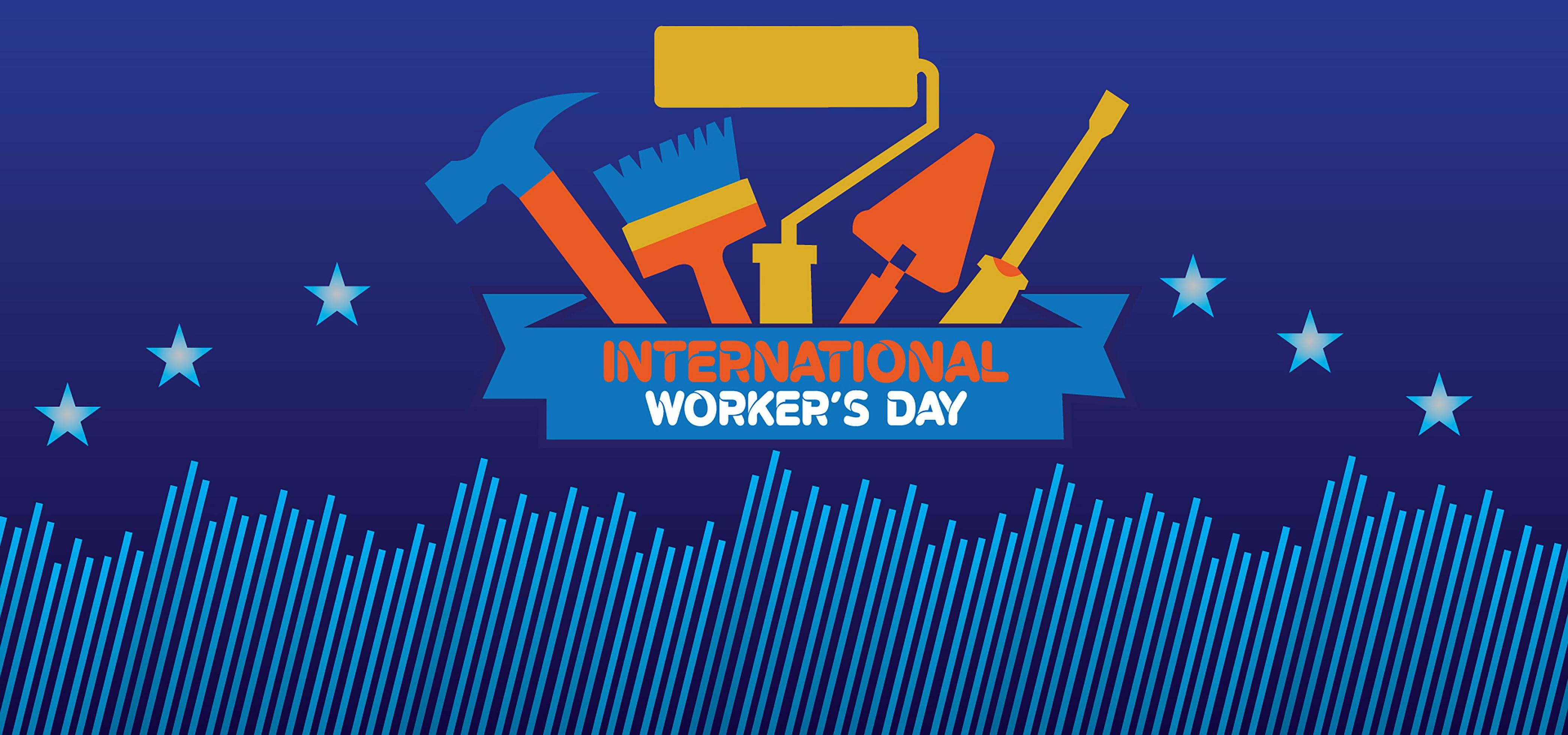 Happy Labor Day Poster Or Banner 1 May International Labour Day happy-labor-day-poster-or-banner-1-may-international-labour-day