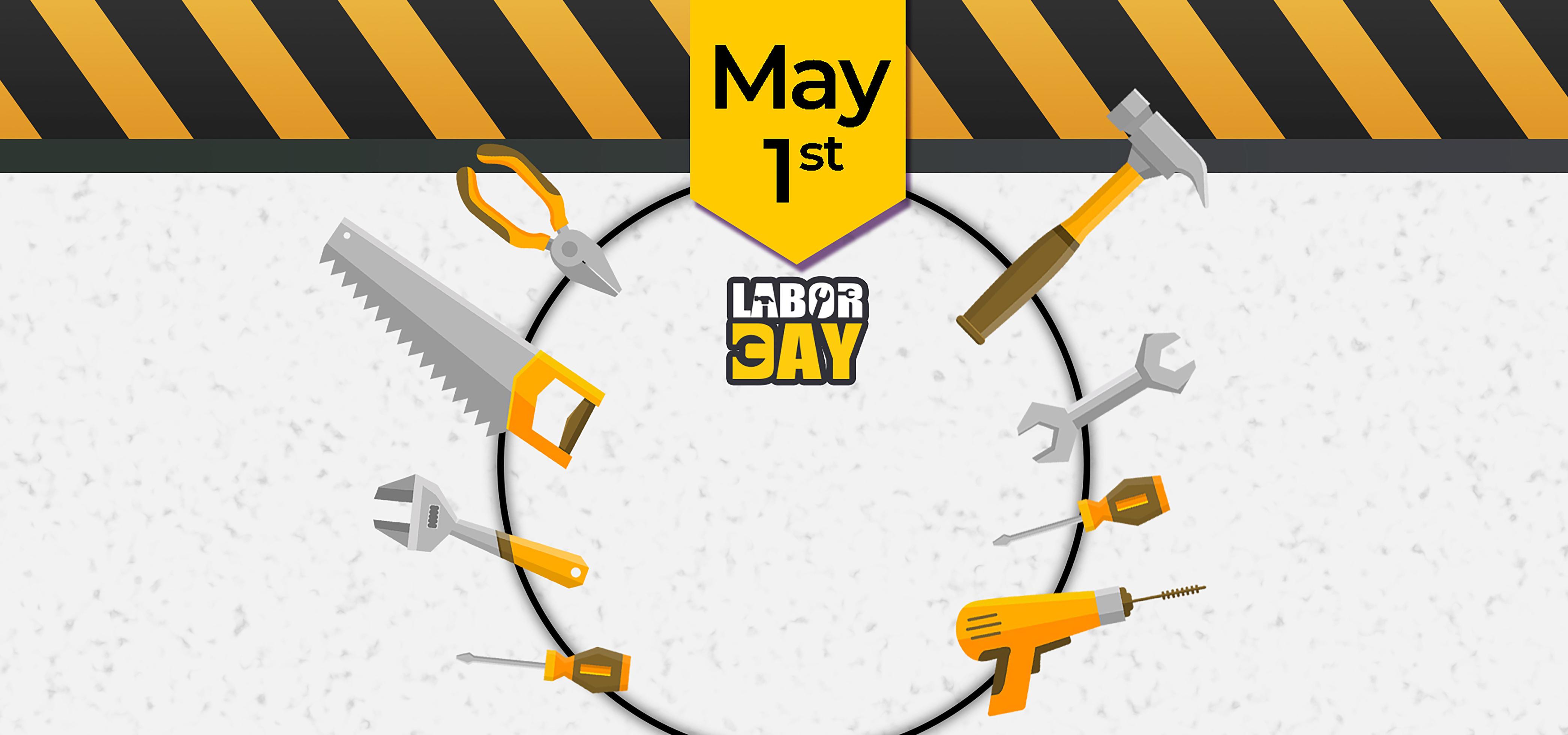 Happy Labor Day Poster Or Banner 1 May International Labour Day happy-labor-day-poster-or-banner-1-may-international-labour-day