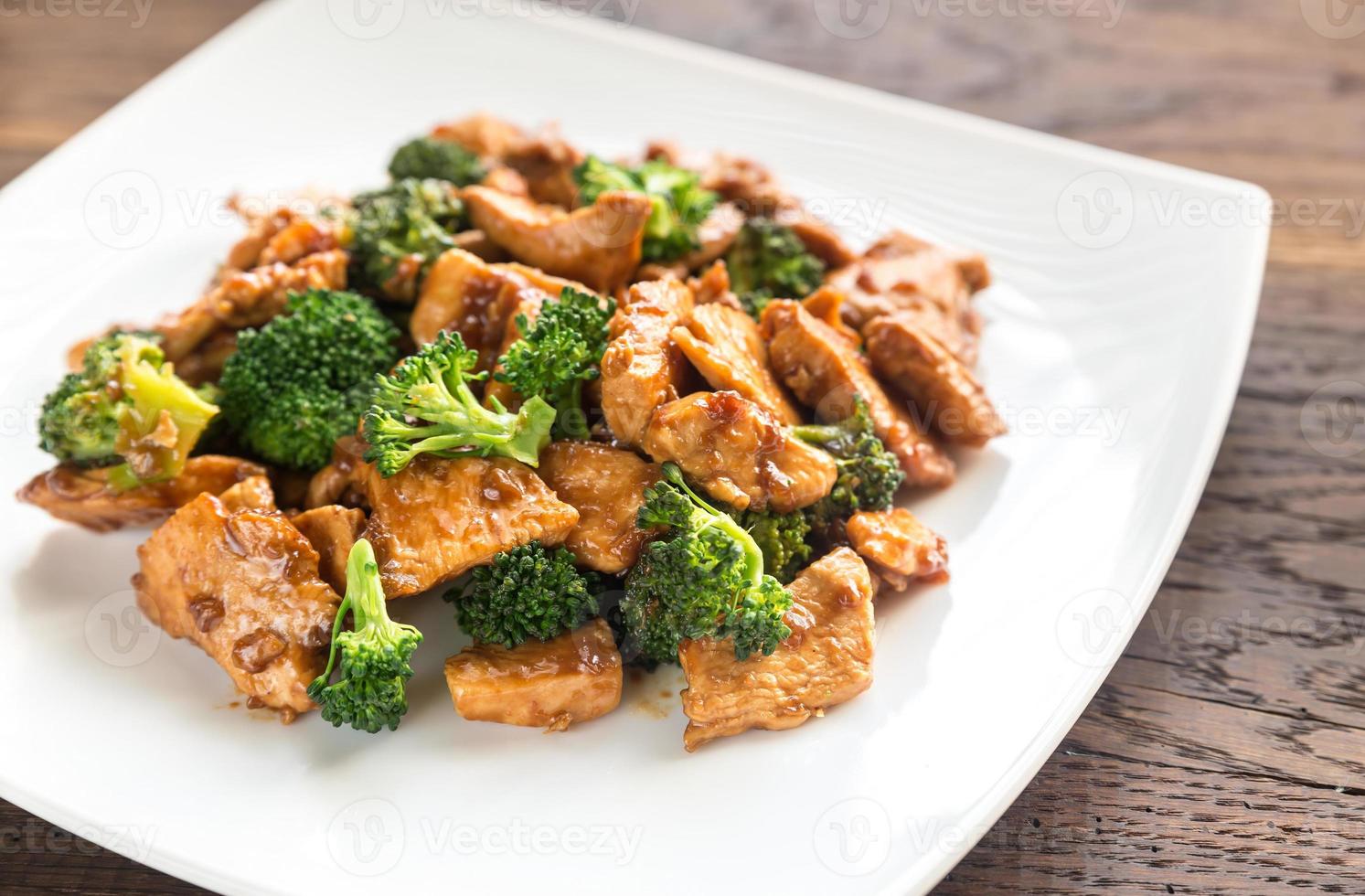 Chicken with broccoli photo