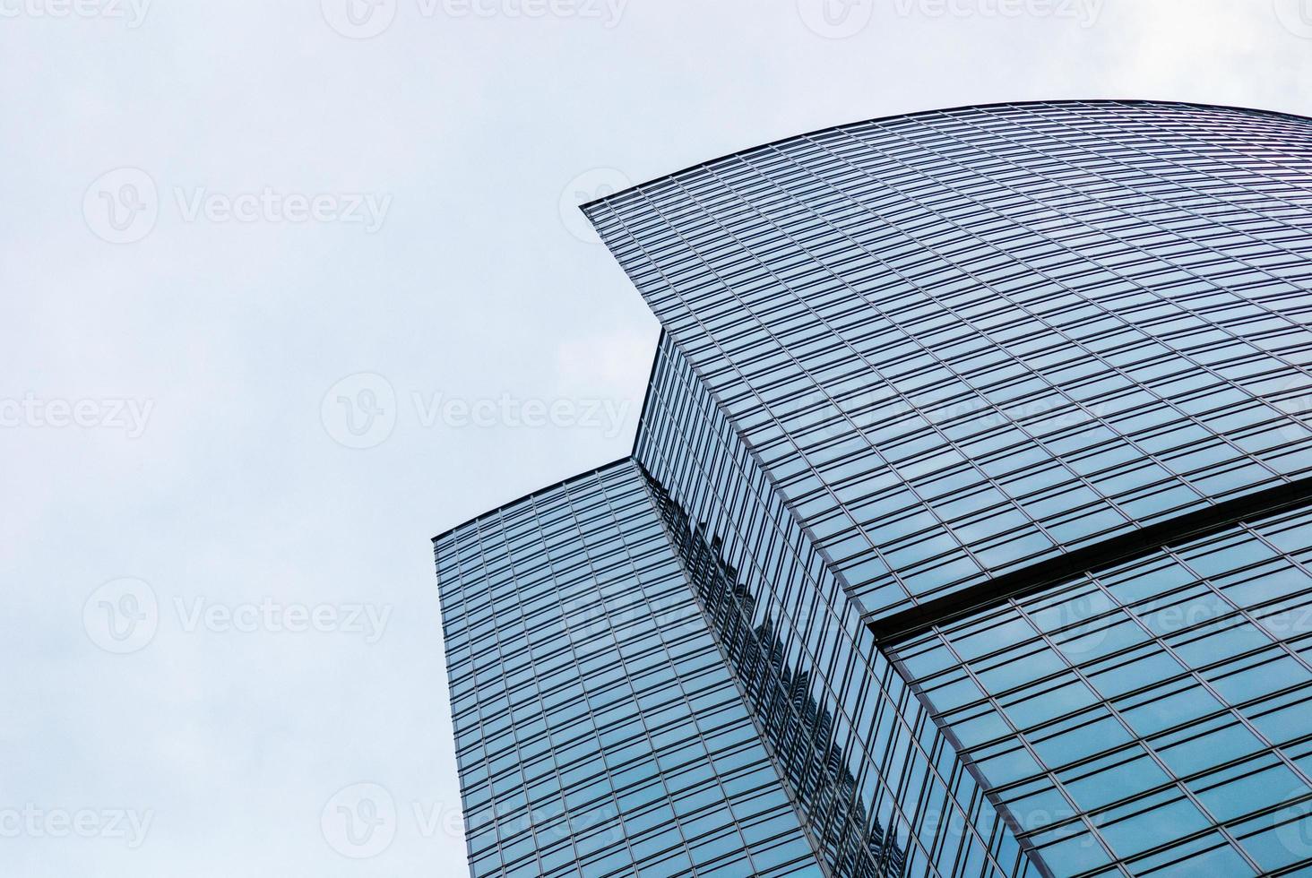 Office building fragment, low angle view, Moscow, 28.07.2020 photo