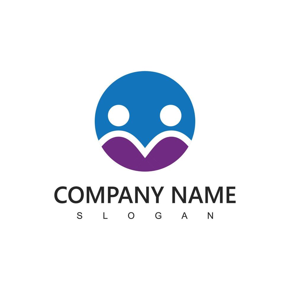 People Logo Template, Charity, Teamwork, And Social Media Network Icon vector