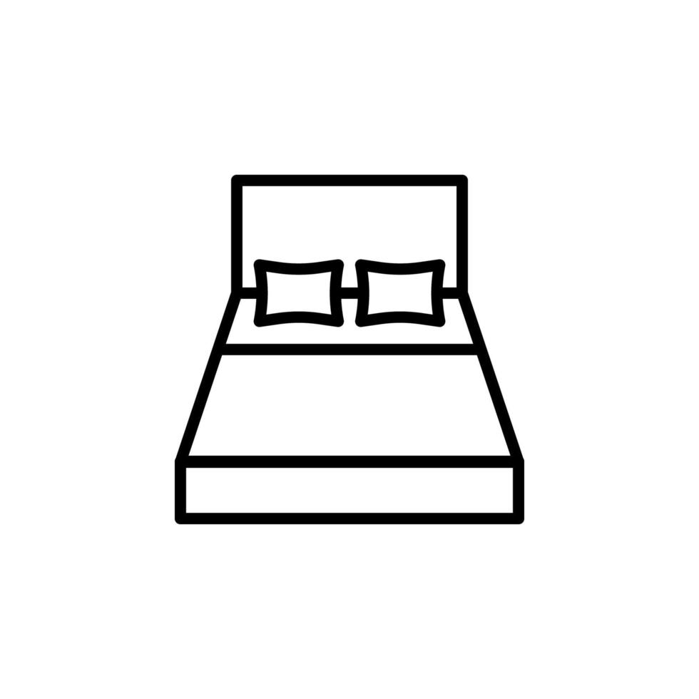 Bed icon vector