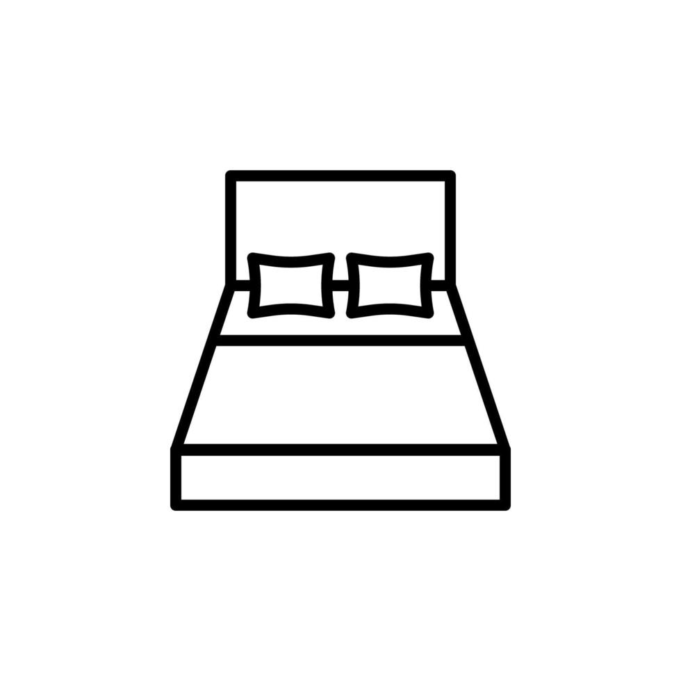 Bed icon vector