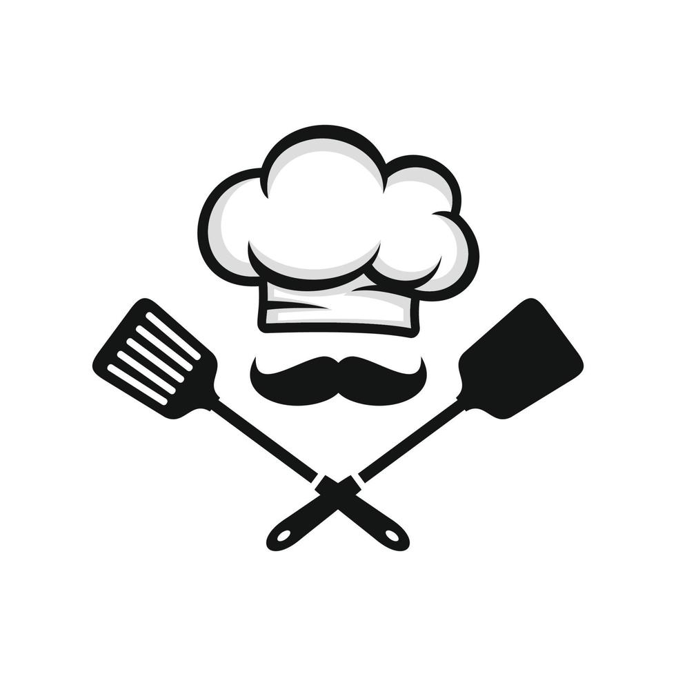 Ilustración de vector de diseño de logotipo de chef