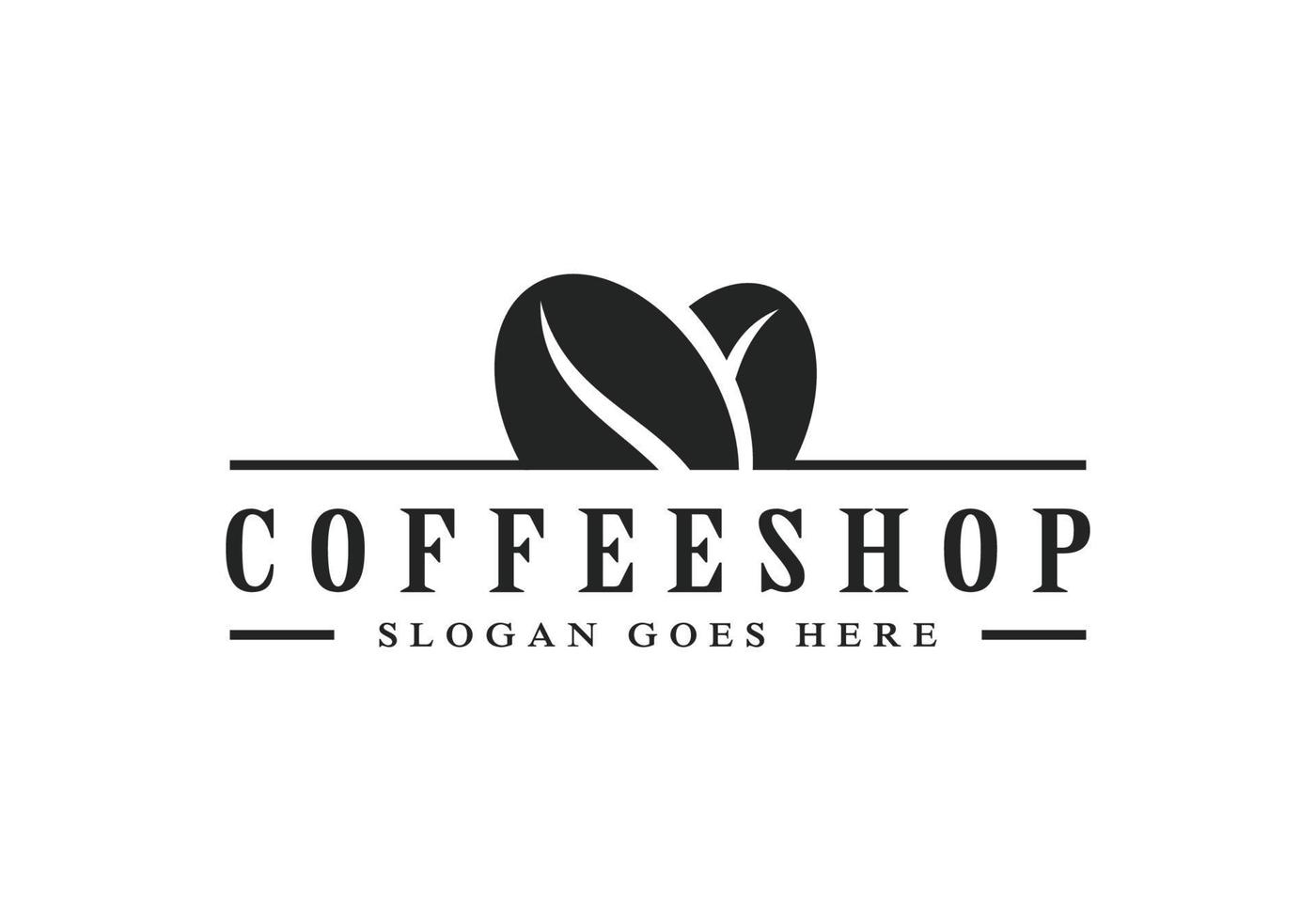 Coffee shop logo design illustration vector