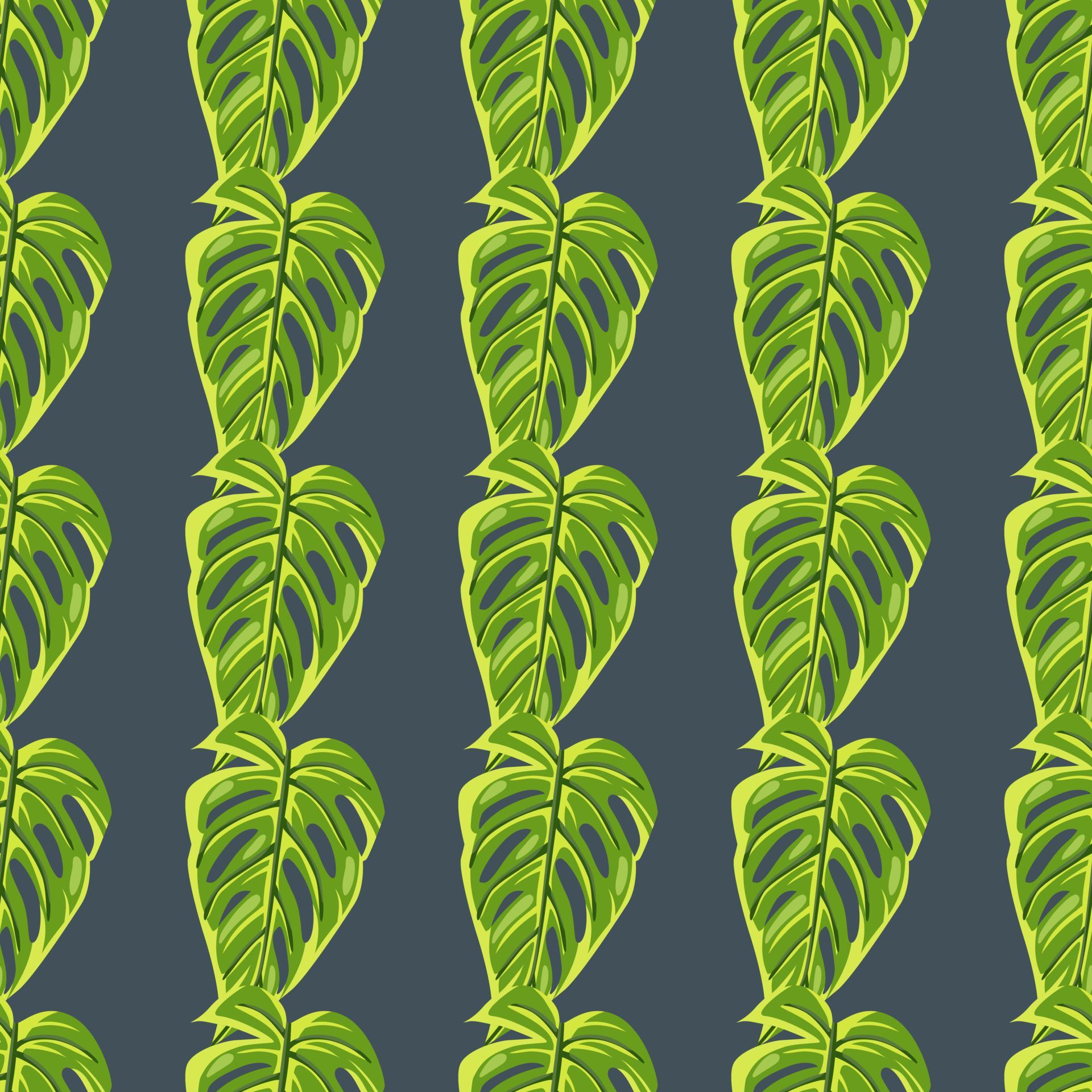 Jungle leaf seamless pattern. Exotic botanical texture. Floral