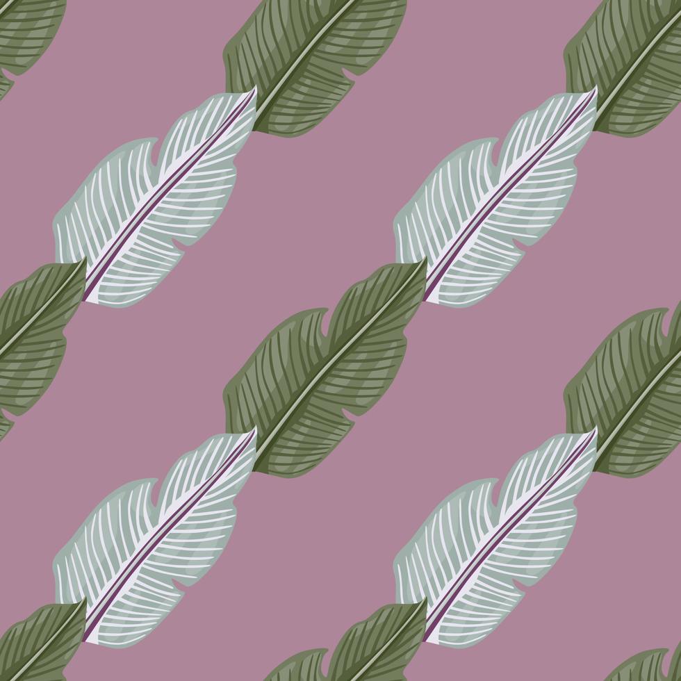 Tropical leaf seamless pattern. Exotic leaves background. Jungle plants endless wallpaper. Rainforest floral hawaiian backdrop. vector