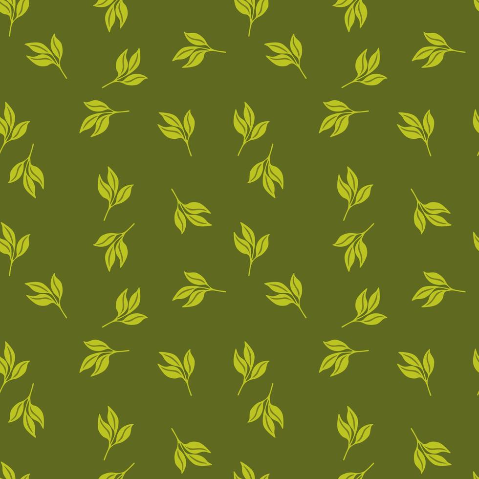 sencillo hojas sin costura modelo. decorativo bosque hoja interminable fondo de pantalla. orgánico antecedentes. vector