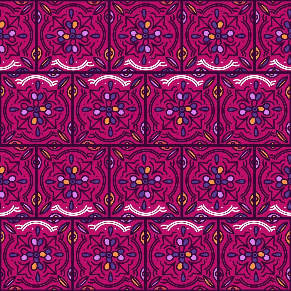 talavera modelo. indio labor de retazos. turco ornamento. marroquí loseta mosaico. vector
