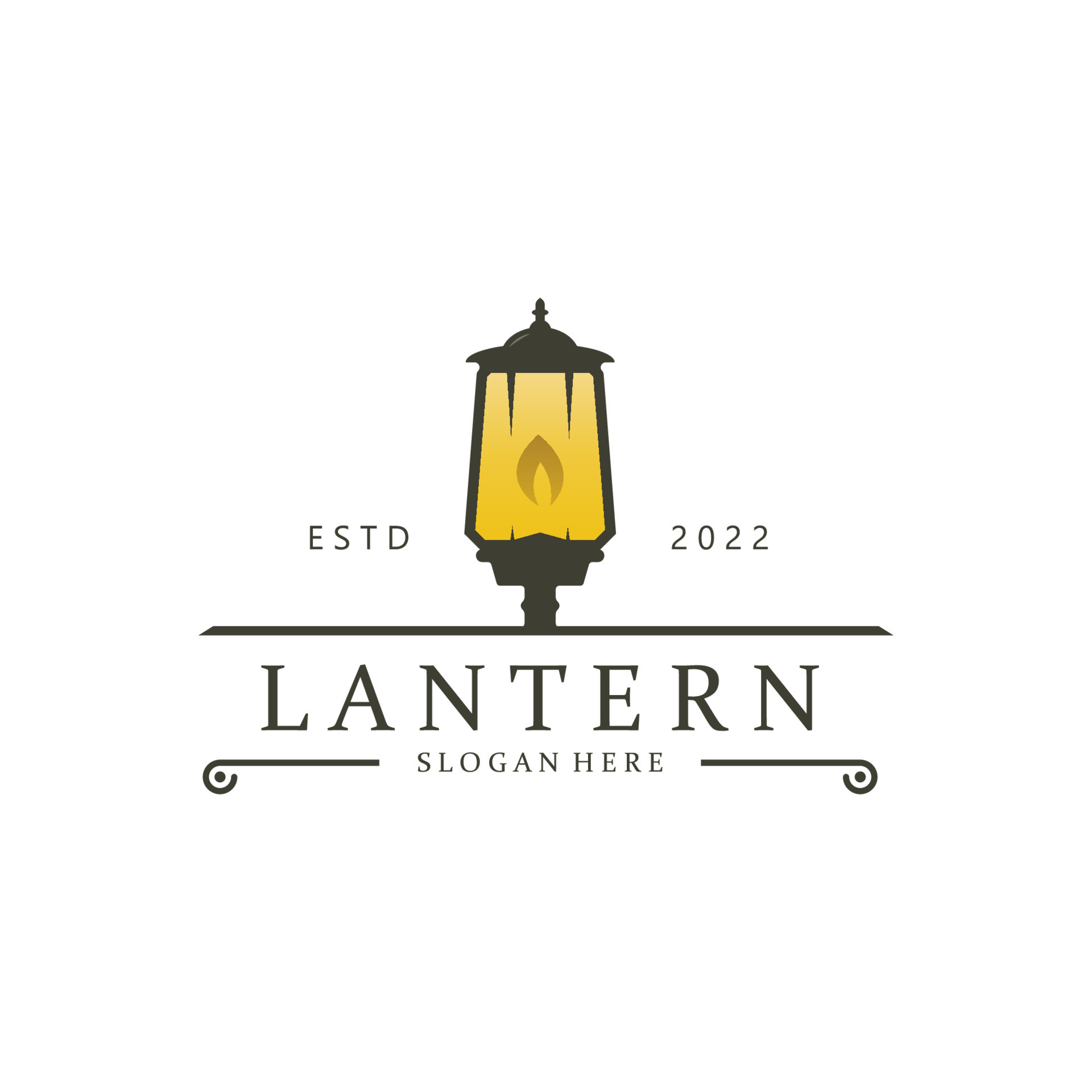 Lantern Lamp Design Vector Template 22166820 Vector Art at Vecteezy