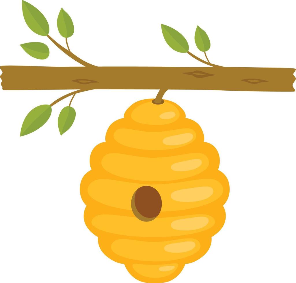 Illustration cartoon beehive. vector