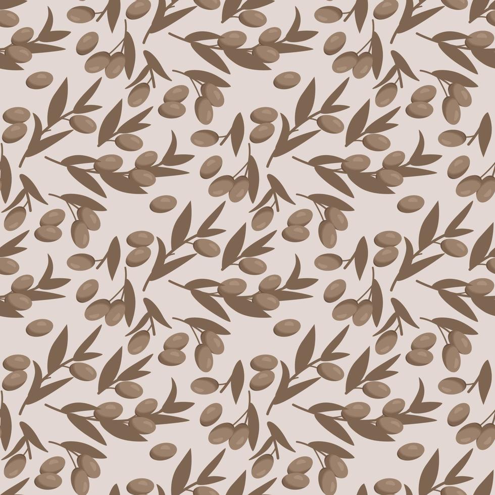 olive seamless pattern vector