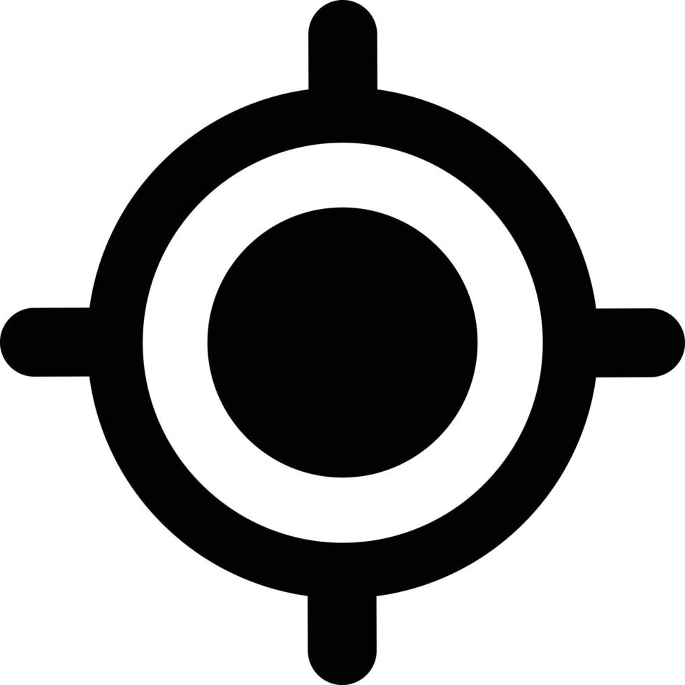 Location crosshairs icon . Mark icon, pointer. GPS indicator sign. Pointer on white background. Vector illustration. Target icon.