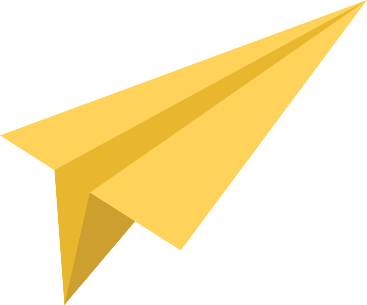 Colored paper airplane png