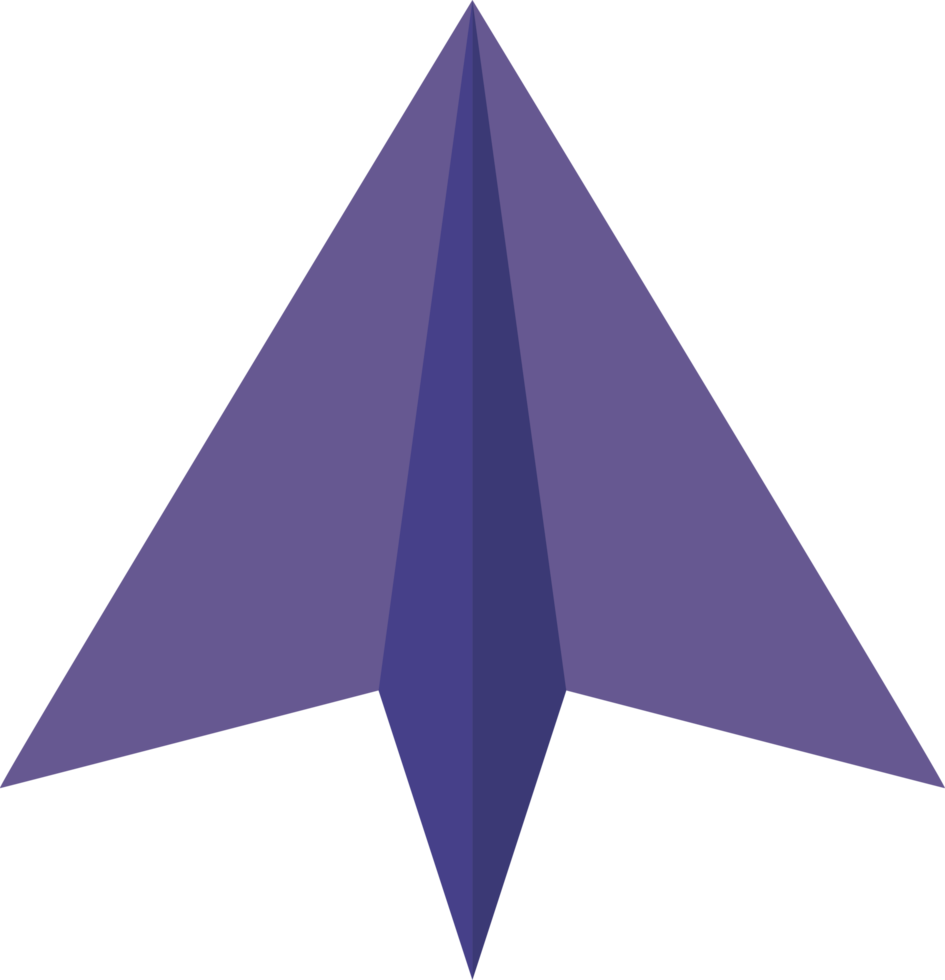 Colored paper airplane png