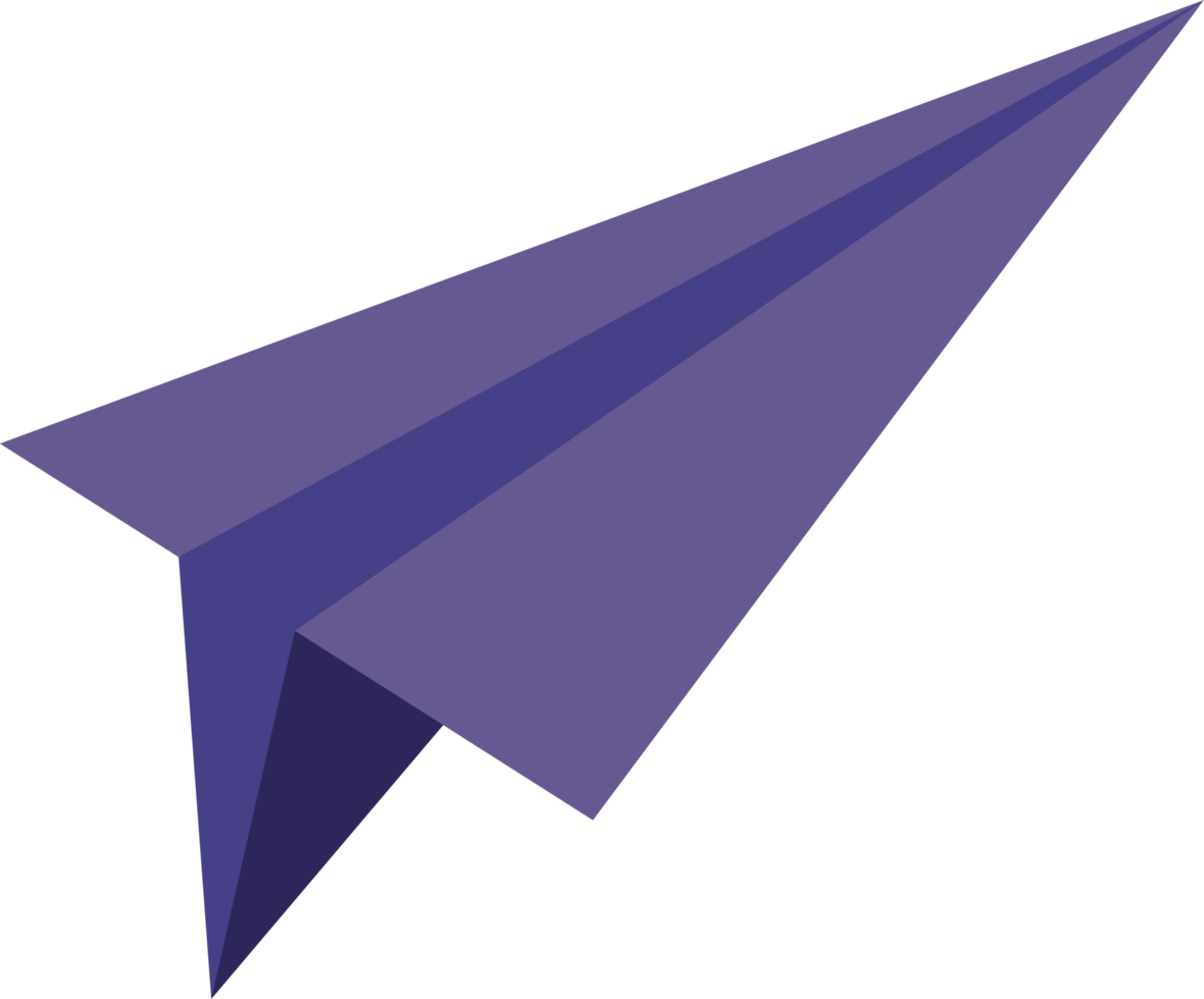 Colored paper airplane png